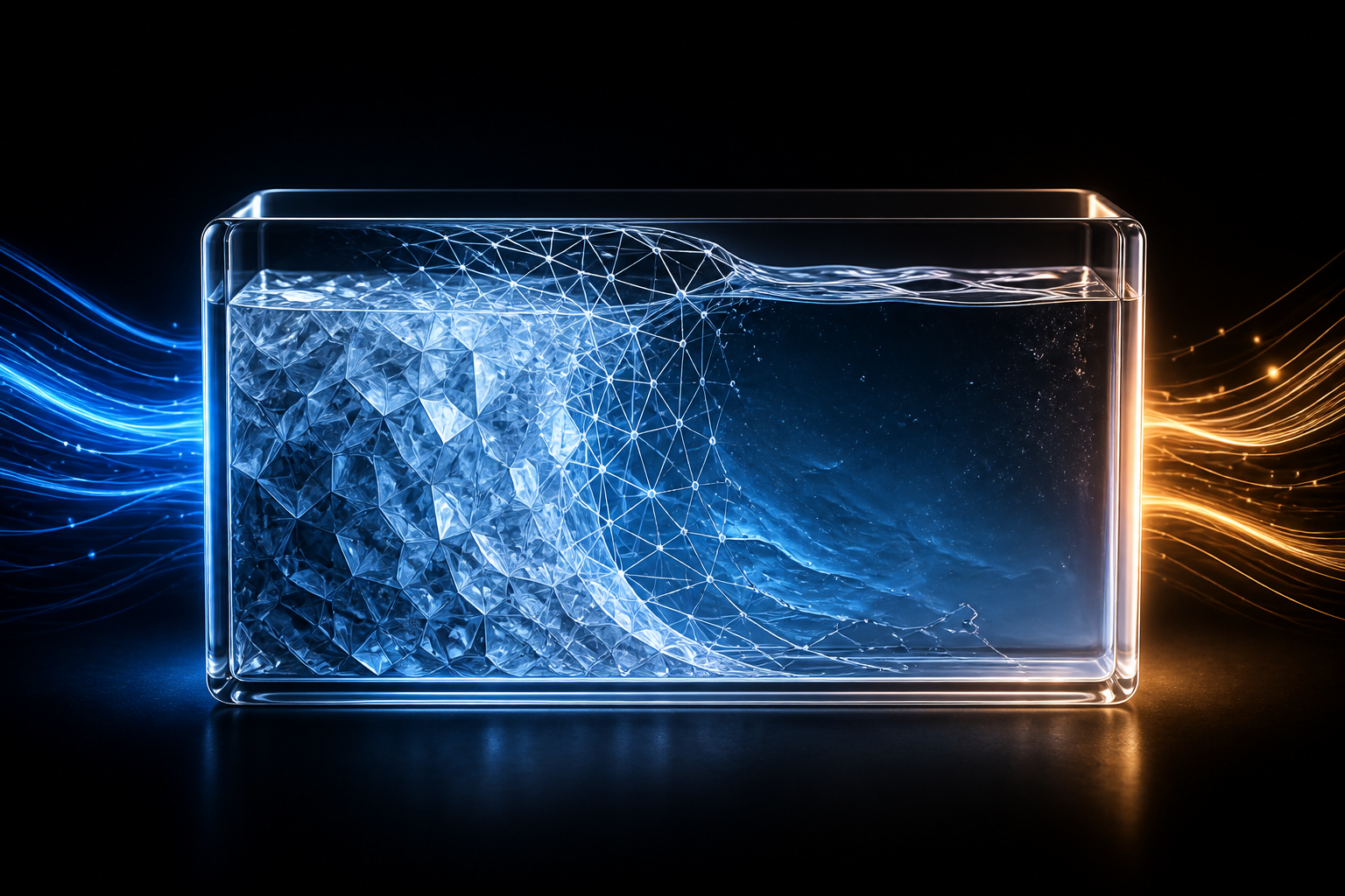 Conceptual visualization of a solid-to-liquid phase boundary inside a thermal-storage cell